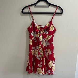 Victoria's Secret  Baby doll Red and Cream Satin Fabric